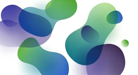 Abstract Fluid Shapes in Blue and Green Palette for Modern Creative Background Design