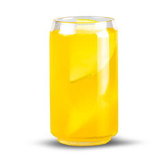 Apple and mango drink isolated on a transparent background. Natural and organic lemonade, rich in vitamins.