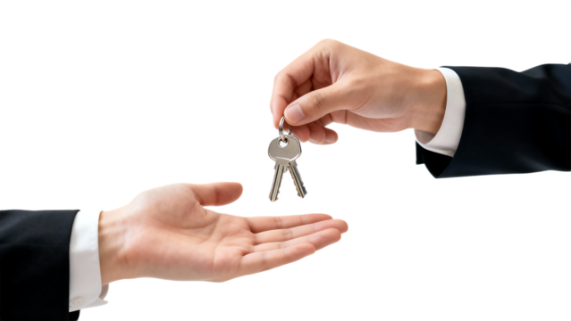 Handing Over Keys: Real Estate Transaction and Ownership Transfer.
