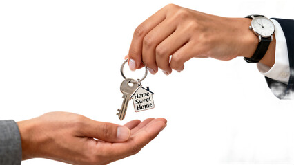 Handing Over Keys: Real Estate Transaction and Home Ownership.