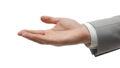 Human hand outstretched gesture showing offering or giving concept.