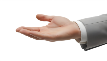 Human hand outstretched gesture showing offering or giving concept.