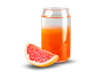 Grapefruit is a cold drink isolated on a transparent background. A natural and environmentally friendly drink rich in vitamins.