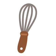 Cute Whisk Kitchen Tool Flat Illustration