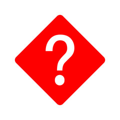 Red Question mark icon. Support sign or ask and help signs with red question icon symbol. Ask Question button. 