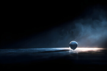 small glowing orb floating in vast black space symbolizing fragile emotional hope and quiet resilience in darkness