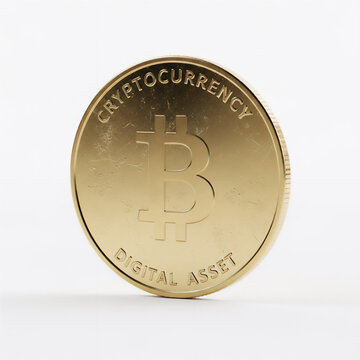digital asset coin isolated on white background