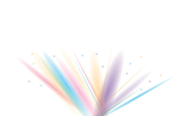 Glowing diamond prism with rainbow refraction, colorful crystal beam, sparkle flare and bokeh light