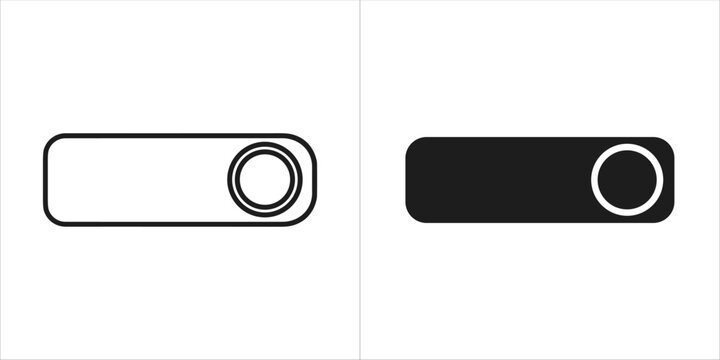 Outline and filled toggle switch icon