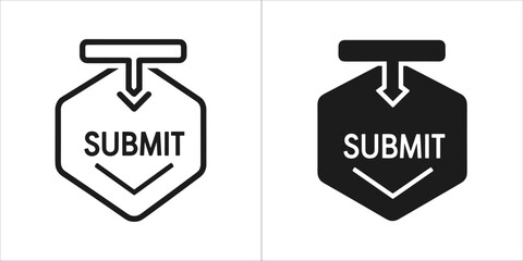 Submit button icon with arrow pointing down