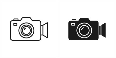 Video camera icon, recording and filming