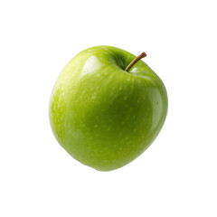 Fresh Green Apple Isolated on Black Background, Healthy Eating, Single Fruit, Studio Shot isolate on transparent background PNG