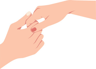 Two couples' hands gently hold each other