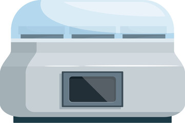 Fototapeta premium Refrigerated display case maintaining optimal temperature for food preservation, ensuring freshness and quality in a supermarket or grocery store environment