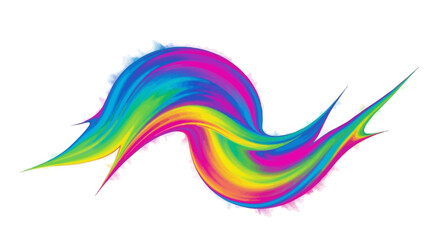 Dynamic vibrant swirl of rainbow hues creates a fluid and expressive visual experience