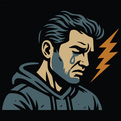 Strong Men Cry Too Men’s Mental Health Urban Vector Design