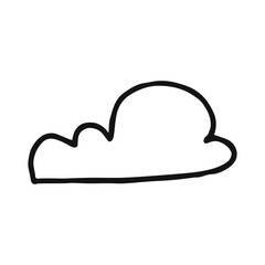 A simple outlined cloud illustration, perfect for weather icons or design elements on a bright day