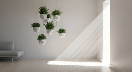 Serene living room filled with sunlight and plants
