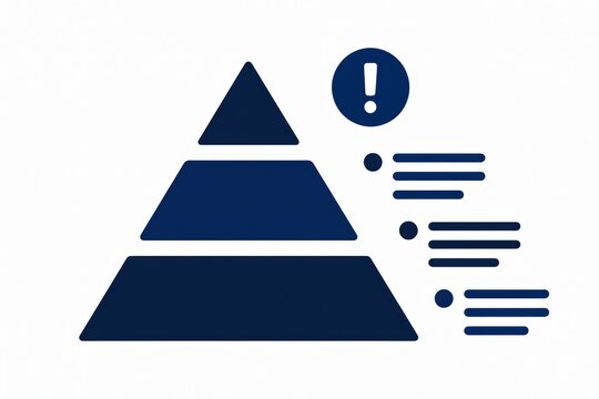 Visual representation of an analytic pyramid structure emphasizing objective organization for impactful decision making in dynamic business environments guiding strategic planning processes