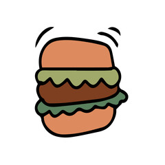 cartoon simple element design. groovy the, valentine, solid color. Hand-Drawn Valentine's Day Doodle Collection Featuring Hearts, Ice Cream, and Sweet Treats