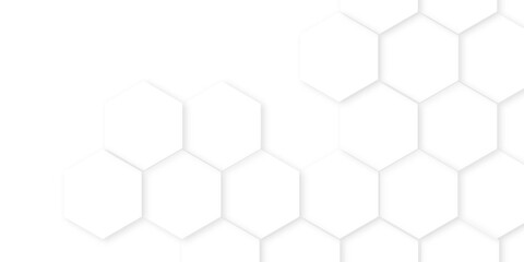 hexagon concept design abstract technology background, white texture background. hexagon abstract background .white and gray hexagon honeycomb geometric copy space,