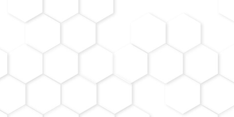 hexagon concept design abstract technology background, white texture background. hexagon abstract background .white and gray hexagon honeycomb geometric copy space,
