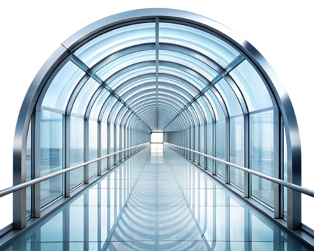 The Ethereal Passage of Steel and Glass  isolated on White Background ,PNG. AI Generated 