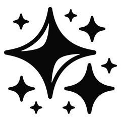 Abstract Star Burst Design Featuring Sharp Points and Black Silhouette Against a White Background Creating a Sparkling Effect for Various Creative Projects