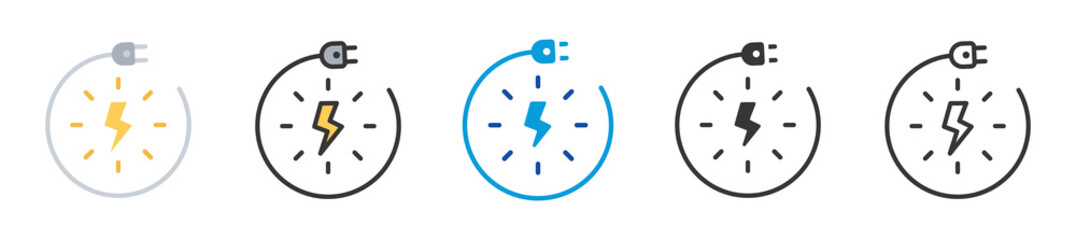 voltage icon set multi style various collection