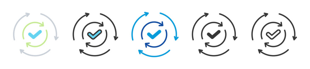 Obraz premium continuity icon set multi style various collection