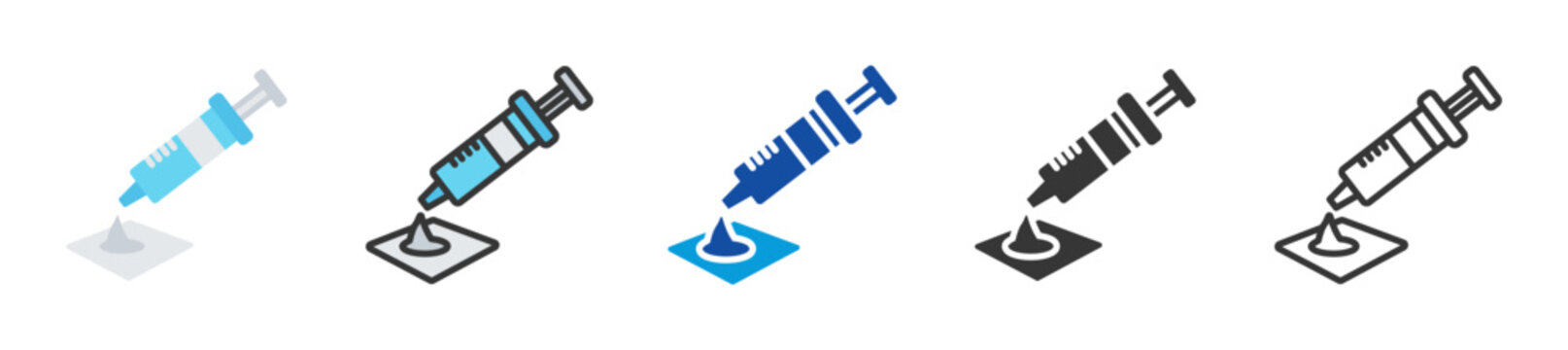 thermal paste icon set multi style various collection