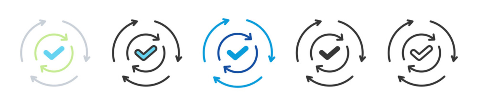 continuity icon set multi style various collection