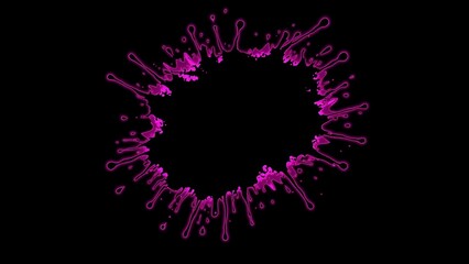 Dynamic purple ink splash on a dark backdrop. Bold modern abstract ideal for creative backgrounds, branding and artistic visuals.