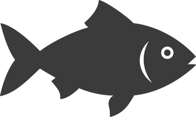 A Simple Fish Silhouette Icon