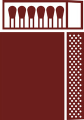 Open Matchbox with Matches Flat Icon