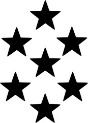 Obraz premium American flag stars stencil template. Clipart image isolated on white background 