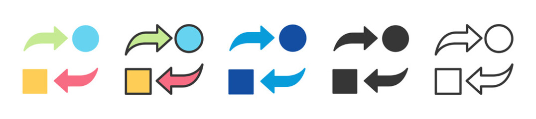 converter icon set multi style various collection