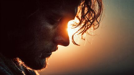Sunset Profile Jesus