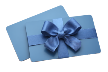 Gift card voucher set, matte cards with subtle emboss, ribbon bow accessory separate