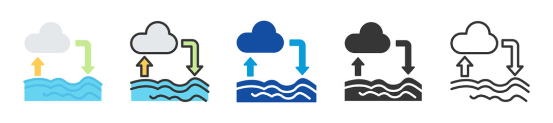 el nino icon set multi style various collection