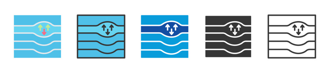 geostrophic icon set multi style various collection