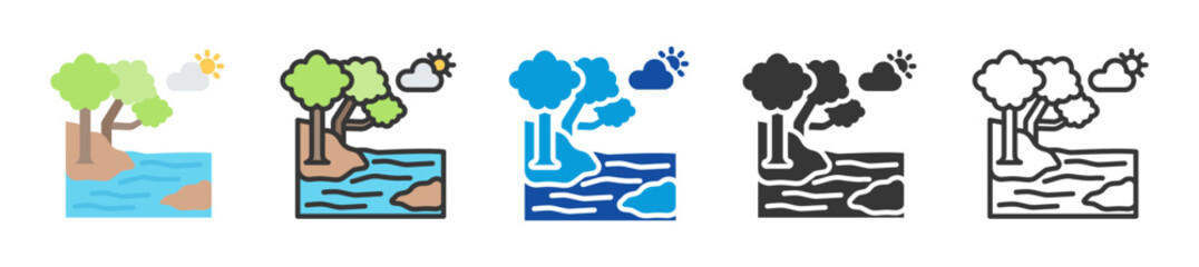 lagoon icon set multi style various collection