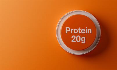 Protein content in food labels nutritional awareness informative image modern design close-up view healthy eating concept