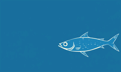 Swimming fish illustration underwater scene digital art simple design vibrant background marine life concept