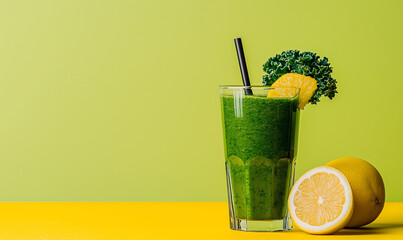 Refreshing green smoothie recipe with pineapple and lemon vibrant kitchen setup healthy living bright atmosphere close-up view