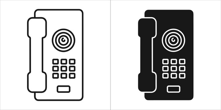 Intercom or telephone handset icon