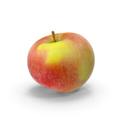 3D Render of Red Apple with Transparent Background