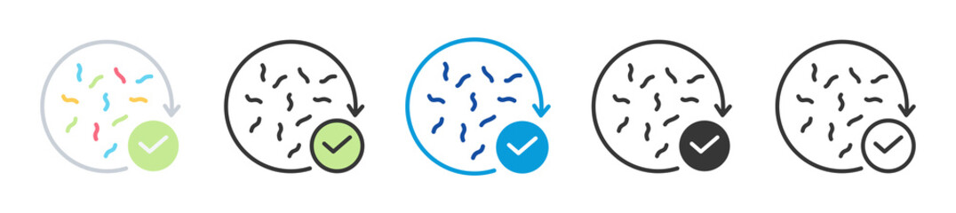 recovered fiber icon set multi style various collection