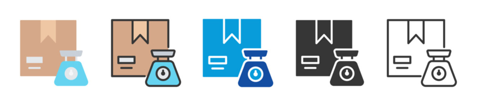 weight icon set multi style various collection