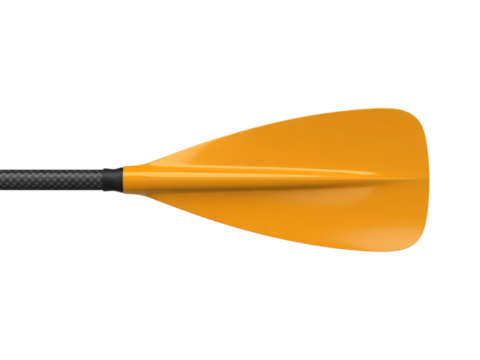 Bright orange stand up paddleboard paddle blade essential water sports equipment for aquatic adventure transparent background